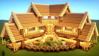 Easy Minecraft Large Oak House Tutorial  How to Build a Survival House in Minecraft 33 [upl. by Nolana617]