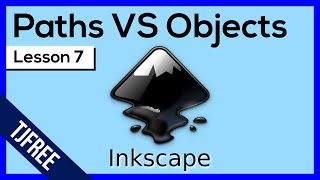 Inkscape Lesson 7  Drawing Lines and Paths vs Objects [upl. by Ultann]