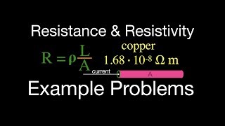 Resistance amp Resistivity Example Problems [upl. by Auhsot219]