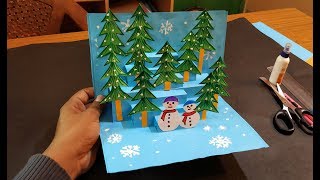 3D Christmas Pop Up Card  How to make a 3D Pop Up Christmas Greeting Card DIY Tutorial [upl. by Eneluj511]