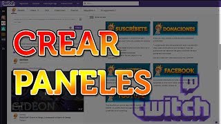 Cómo CREAR y EDITAR paneles en Twitch [upl. by Eidissac]