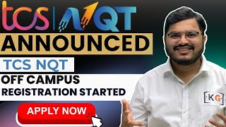 TCS Off Campus Mega Hiring  TCS NQT Announced  TCS NQT Registration  TCS Hiring  TCS Exam Date [upl. by Erroll946]