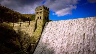 Derwent reservoir dam overflows  DJI Mavic [upl. by Willumsen]