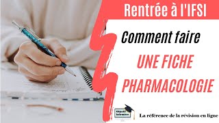 📝Comment créer une fiche pharmacologie  Révisions IFSI [upl. by Jaine]