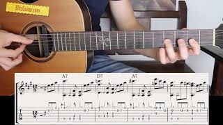 The Easiest Blues on Acoustic Guitar  Beginner Friendly [upl. by Moises]