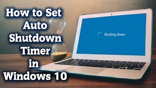 How to Set PC Auto shutdown timer in Windows 10  Windows tutorial [upl. by Nnylav]