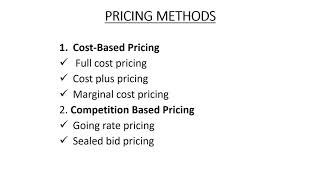 Pricing Methods [upl. by Refennej]