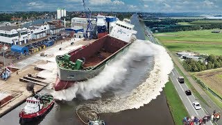 Ship Launch  10 Awesome Waves FAILS and CLOSE CALLS [upl. by Biernat649]