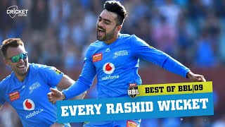 Every one of Rashid Khans 19 wickets  KFC BBL09 [upl. by Ephrayim111]