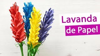 Lavanda de papel  Flores de papiroflexia rápidas y decorativas [upl. by Ettennad817]