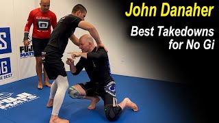 JOHN DANAHER Explains the Best Takedowns for No Gi [upl. by Leroj]