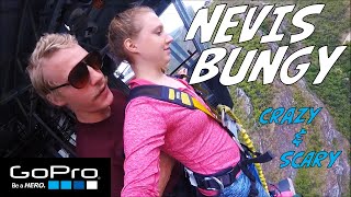 Nevis Bungy Jump GoPro  CRAZY amp SCARY [upl. by Enimaj724]