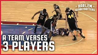 Amazing 3 Globetrotters Take On Full Team  Harlem Globetrotters [upl. by Dragde520]