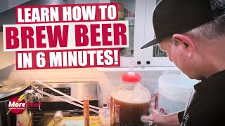 Learn HOW TO MAKE BEER in 6 MINUTES  MoreBeer Brewing Tutorials [upl. by Elkraps762]