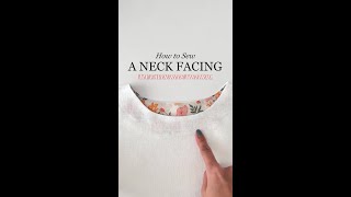 ✨How to Sew a Neck Facing✨ This is the easiest thus my forever favourite method [upl. by Reivaz]