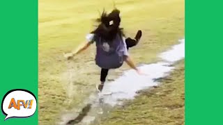 Slip Slide and FAIL 😂  Funniest Fails  AFV 2020 [upl. by Niltak827]