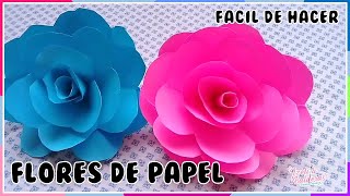 Flores de papel Facil de hacer [upl. by Dulcea]